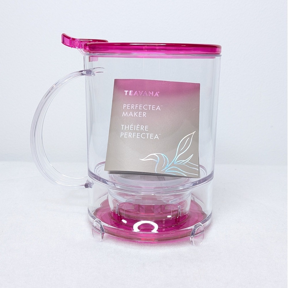 NEW Teavana PerfecTea Hot Tea Maker Loose Leaf Infuser Hot Pink 16 oz